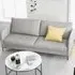3-Seater Loveseat Sofa - Grey, Linen