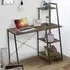 3 Shelf Adjustable Computer Desk - Brown