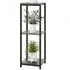 3-Shelf Corner Plant Stand - Grey, Metal