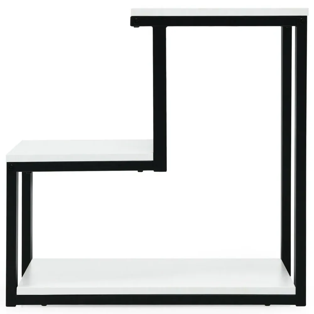 3 Shelf End Table - White