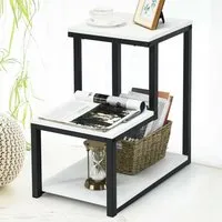 3 Shelf End Table - White