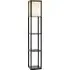 3 Shelf Floor Lamp with Storage - Black