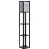 3 Shelf Floor Lamp with Storage - Black