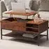 3 Shelf Lift Up Top Coffee Table - Brown
