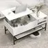 3 Shelf Lift Up Top Coffee Table - White