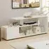 3 Tier Asymmetrical Media Console Table - White