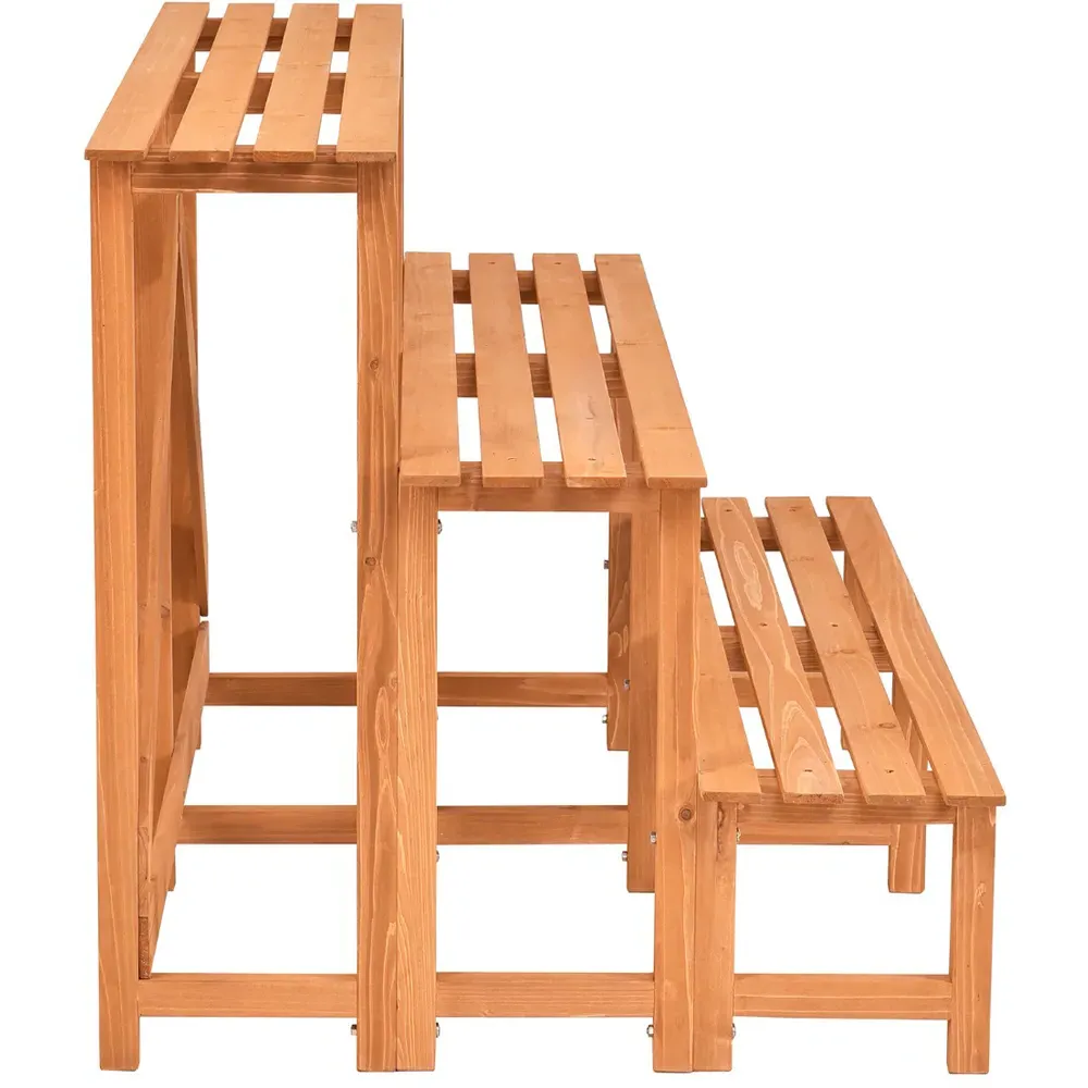 3 Tier Corner Plant Rack - Multi, Fir Wood