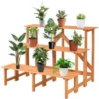3 Tier Corner Plant Rack - Multi, Fir Wood