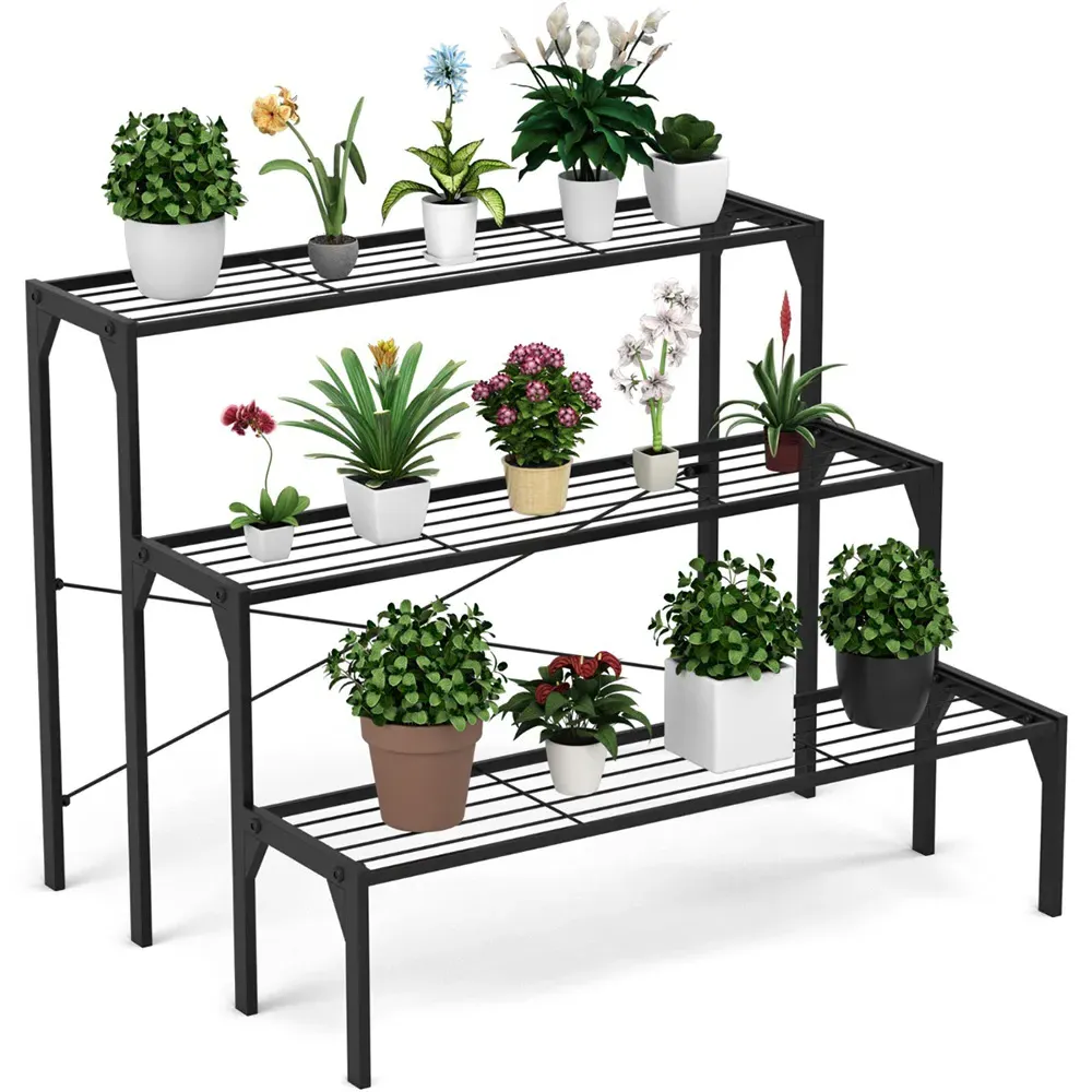 3 Tier Steel Plant Stand - Multi