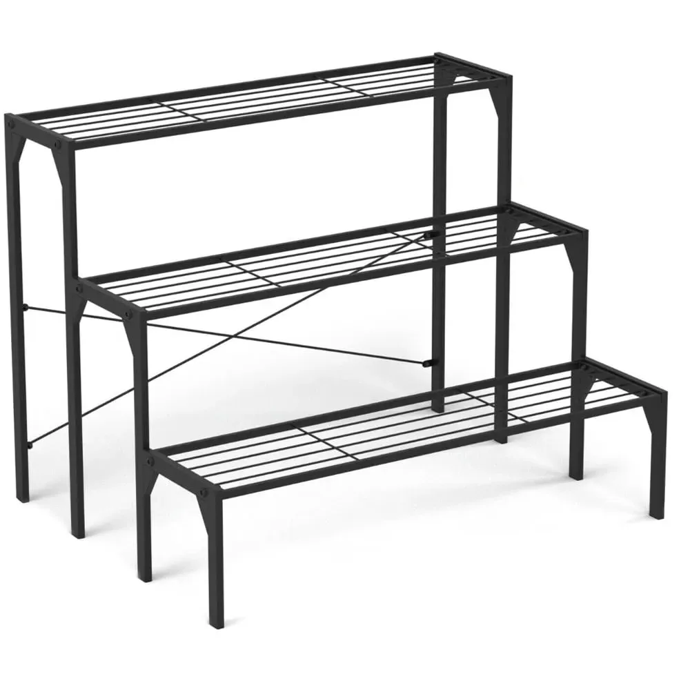 3 Tier Steel Plant Stand - Multi image