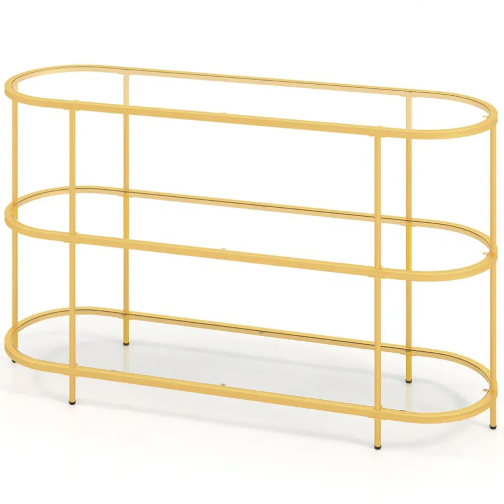 3 Tier TV Stand - Golden