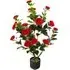 3.1ft Camellia Tree Artificial Plant in Pot - Red