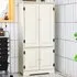 4 Door Antique Storage Cabinet - White, MDF
