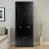 4 Door Tall Kitchen Cupboard with Drawer - Black