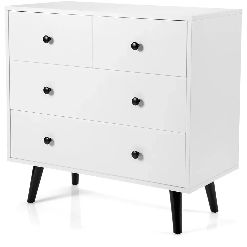 4 Drawer Chest of Drawers - White
