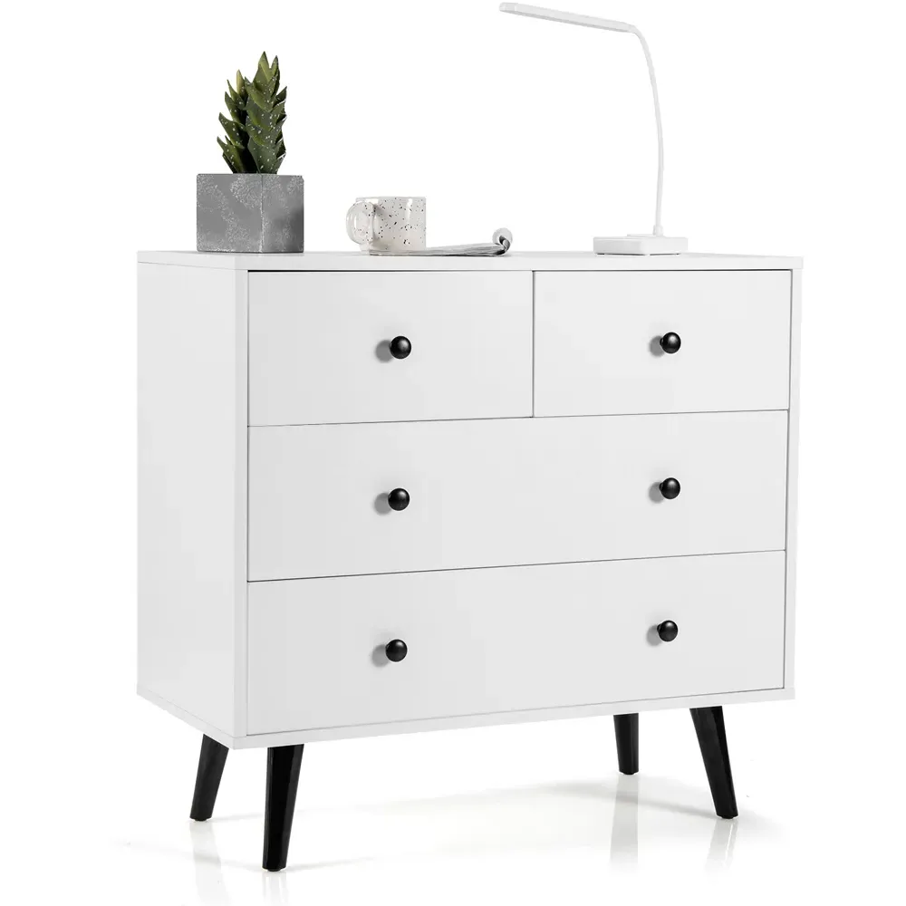 4 Drawer Chest of Drawers - White