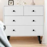 4 Drawer Chest of Drawers - White