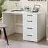 4 Drawer Computer Desk - White, Wood