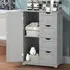 4 Drawer Single Door Storage Cabinet - Grey