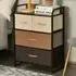 4 Drawer Vertical Chest with Wooden Top - Multi