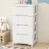 4 Drawer Vertical Rolling Storage Cabinet - White