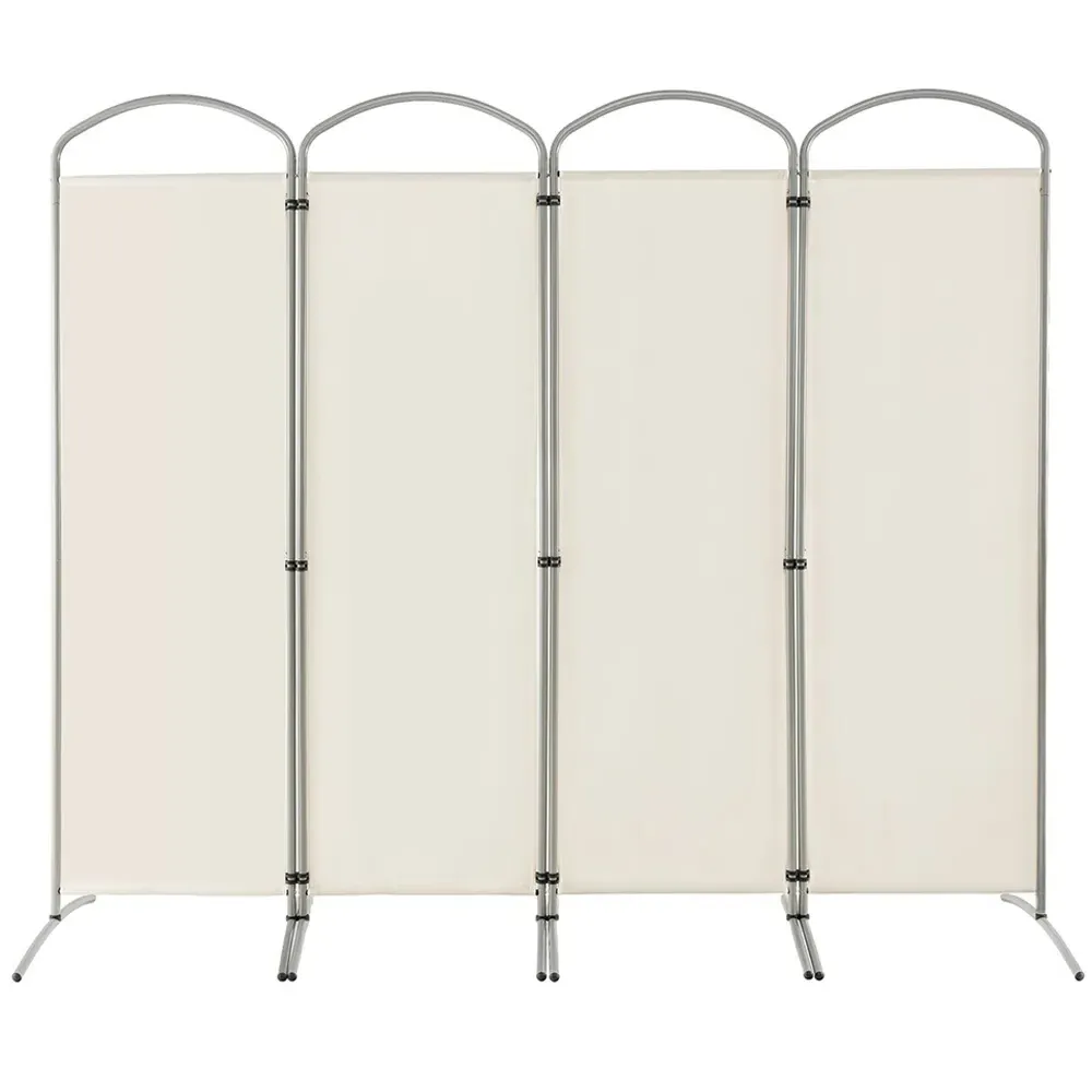 4 Panel Freestanding Folding Room Divider - White image