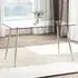 4-Seater Glass Top Dining Table - Silver