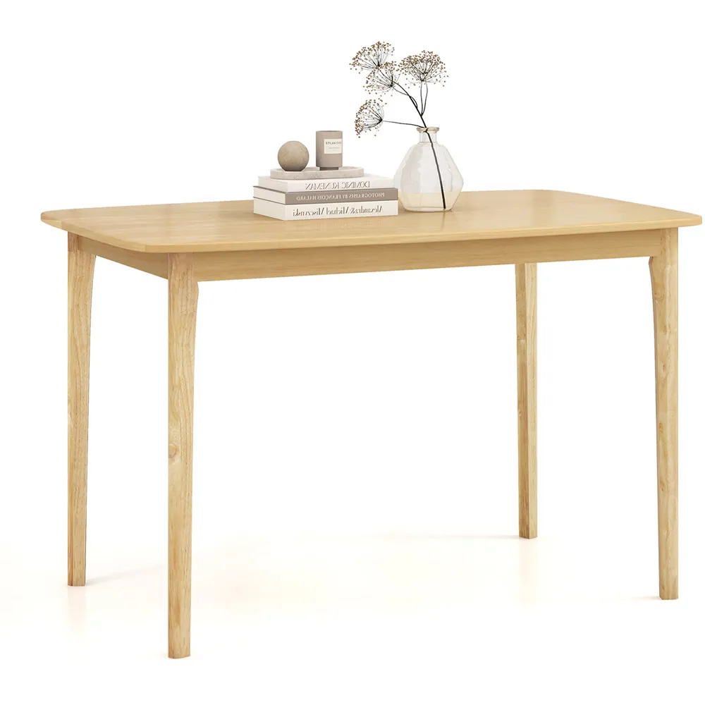 4 Seater Rectangular Dining Table - Natural, Rubberwood