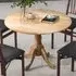 4 Seater Round Dining Table - Cream, Rubber Wood