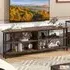 4 Shelf Corner TV Unit with AC Outlet - Brown