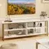 4 Shelf Corner TV Unit with AC Outlet - White