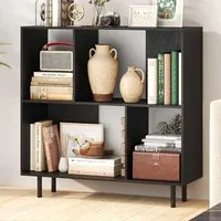 4 Shelf Cube Storage Unit - Black