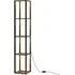 4 Shelf Floor Lamp with 3 Way Dimmable LED - Black