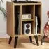 4 Shelf Record Player Stand with Power Outlet - Brown