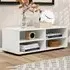 4 Shelf TV Stand with Storage - White