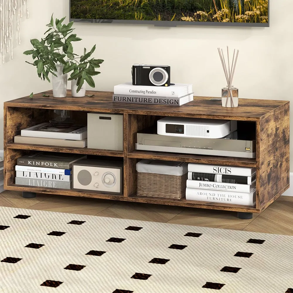 4 Shelf TV Unit - Brown image