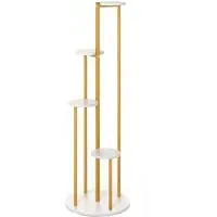 4 Tier Corner Plant Stand - White, Metal