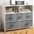 5 Drawer 2 Shelf Storage Unit - White, Fabric