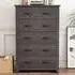 5 Drawer Chest of Drawers - Grey, MDF