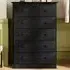 5 Drawer Chest of Drawers with Anti-Toppling Kit - Black