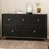 5 Drawer Chest of Drawers with Metal Frame - Black