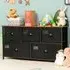 5 Drawer Storage Cabinet with Labels - Black