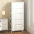 5 Drawer Vertical Rolling Storage Cabinet - White