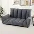 5 Position Adjustable Floor Sofa with Arms - Grey