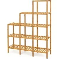 5 Tier Bamboo Plant Stand - Cream, Bamboo