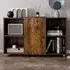 6 Cube Rolling Cabinet with Door - Brown, Wood