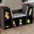 6 Cube Storage Cabinet with Seat Cushion - Dark Brown