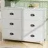 6 Drawer Chest of Drawers with Metal Frame - White