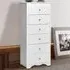 6 Drawer Freestanding Cabinet - White