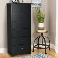 6 Drawer Storage Cabinet - Black